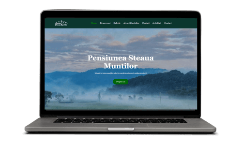 Pensiunea Steaua Muntilor homepage pe laptop